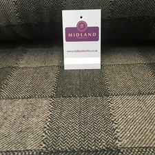 Brown & Black Check wool blend