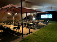 21m x 15m Tan Coloured Stretch Tent with fixings and installation