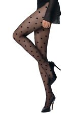 Dots Black Polka Dot Patterned Sheer 20 Den Ladies Tights Aurellie