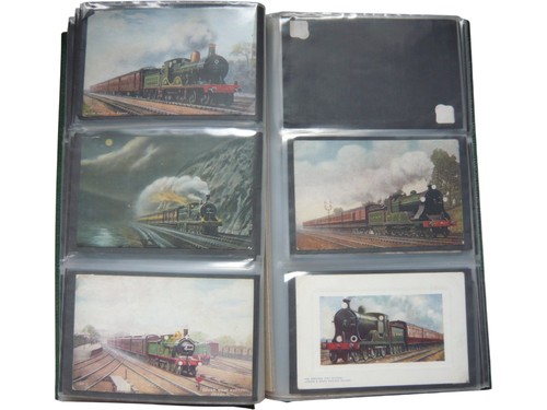 Vintage railway postcard album - vintage,