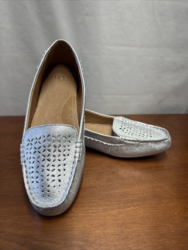 Ugg silver loafers - silver,