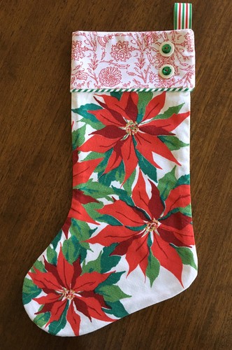 Vtg poinsettia printed - vtg,