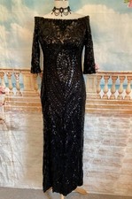 Black Sequin Evening Dress 12