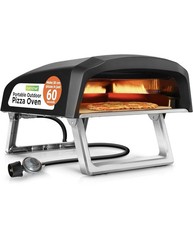 NutriChef Portable Outdoor Pizza Oven - 360°Rotating Stone - FREE SHIPPING