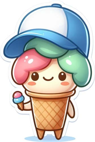 Colour cute ice cream wall - cream,