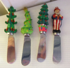 Vintage.Boston Warehouse 1998 Heirloom Christmas Spreader Set of 4.small knives