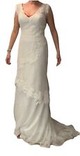 Cymbeline Size 42 Wedding dress Ivory Lace Small Train approx. 10 UK