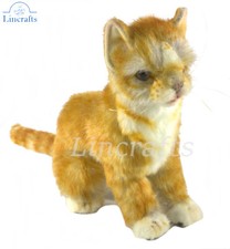 Hansa Sitting Ginger Cat 6492 Plush Soft Toy Sold by Lincrafts UK Est.1993