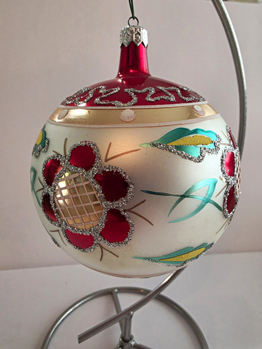 Large glass round christmas - round,
