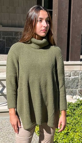Mersea olive green - knit, chalet