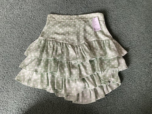 Green with white polka dots - with,