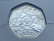 50 PENCE COIN 2021 DECIMAL DAY