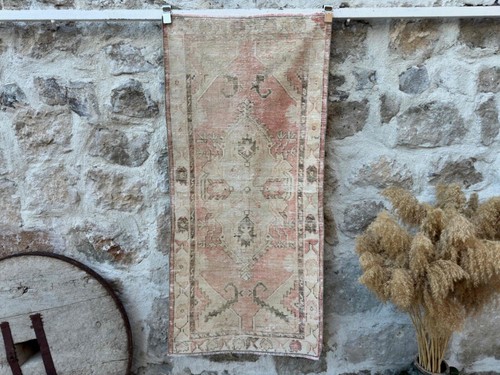 Hand woven turkish rug 2x5 - hand-woven,
