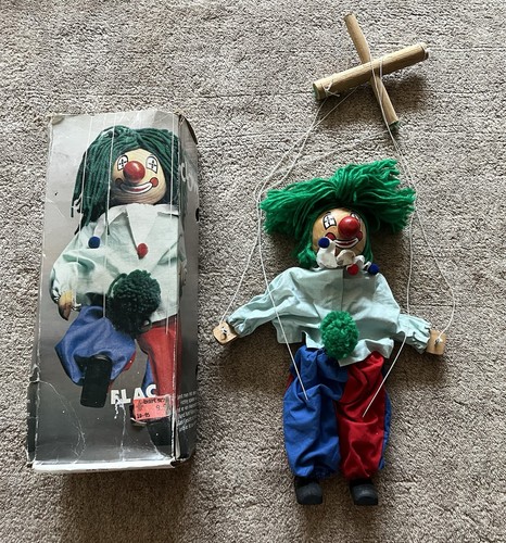 Lustiger marionetten clown - lustiger,
