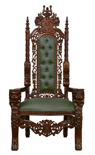 Throne chair carved - ,