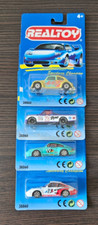 4 X REALTOY DIECAST - AUTO WHEELS - VW BEETLE -PORSCHE- 38860