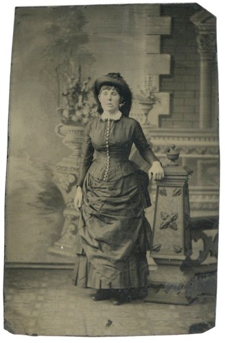 Woman wearing corset hoop - woman,
