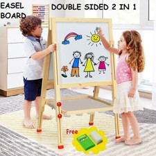 KIDS WOODEN 2 IN 1 BLACKBOARD