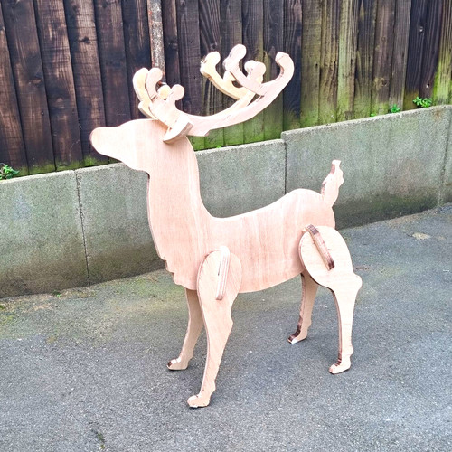 Wooden beige christmas - beige,