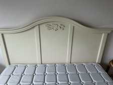 Next Double Cream Wood Bed Base and Dormeo Memory Foam Mattress