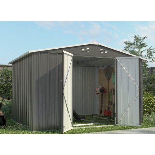 Garden shed 10x8ft metal apex - shed,