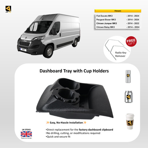 Dashboard tray with cup - tray, holder