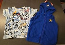 Boys 5-6 Years Paw Patrol vest cardigan bodywarmer gilet T-shirt Top Set next  D