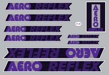 Aero Reflex Decal Set -purple -Sticker old school BMX Restoration