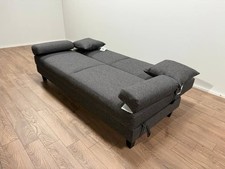 Chase Fabric 3 Seater Clic Clac Sofa Bed – Charcoal