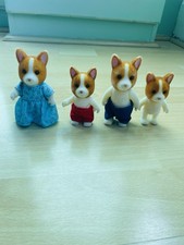 Sylvanian Families Pembroke Corgi Family Figures Rare Vintage