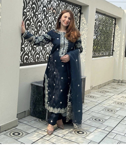 Women blue chiffon - blue,