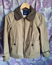 Rare Vintage Fred Perry JP Mustard Jacket Cord Collar Union Jack Lined Size: XS