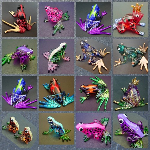 Multi glass frog beautiful - glass,
