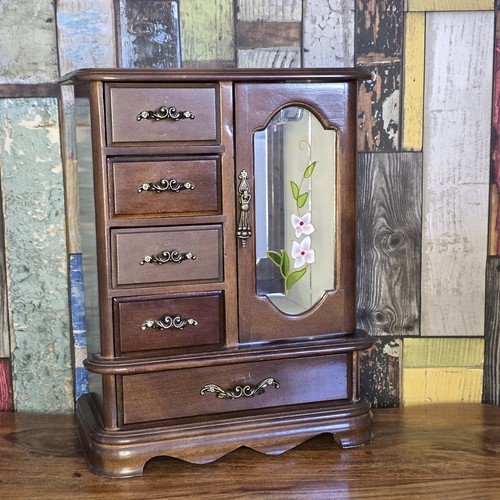 Vintage wooden jewelry case - jewelry,