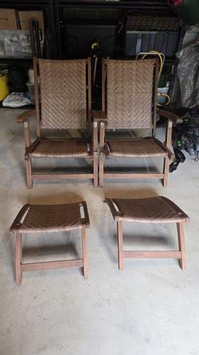 Teak rattan steamer - rattan,
