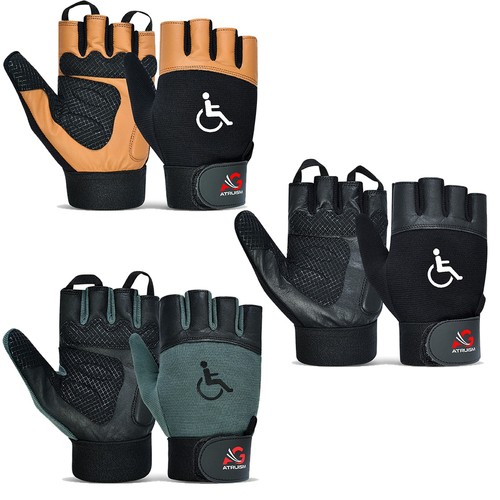 Wheelchair gloves real leather - gloves,