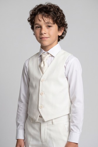 Boys ivory formal waistcoat - boys,