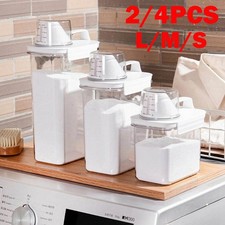 2/4Pcs Airtight Laundry Detergent Powder Storage Box Washing Powder Container