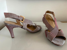 Lotus Silver Blush Sling Back Shoes Women Size 6 Wedding  Party Shoe 3.5” heel