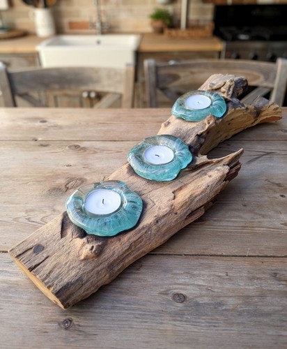 Melted glass wood - glass, on