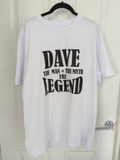 Mens White Dave The Legend T