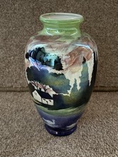 Vintage Empire Ware Lustreware Vase Cottage Scene 