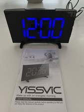 Yissvic Digital Black Alarm Clock