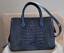 Gianni Conti Blue Italian Leather Shoulder Bag, New With Tags