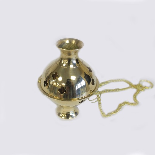 Hanging brass incense burner - hanging,
