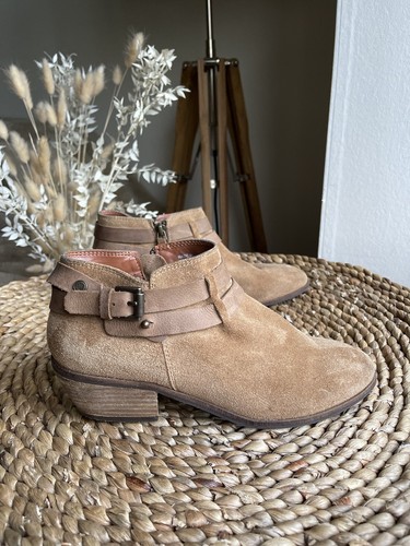 Superdry camel suede leather