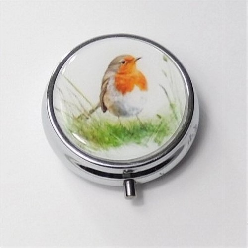 Robin round metal pill - round, box