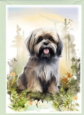 Lhasa Apso Dog Greetings Card