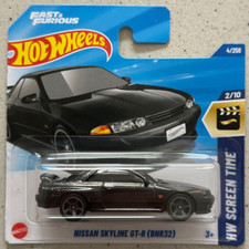 2025 Hot Wheels NISSAN SKYLINE GT-R R32 Short Card with Protector Fast & Furious