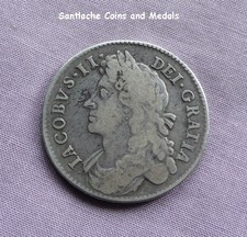 1686 KING JAMES II SILVER HALF